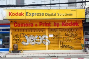 Shops: Closed Kodak Express camera and print digital photo and photography shop in Chiang Mai