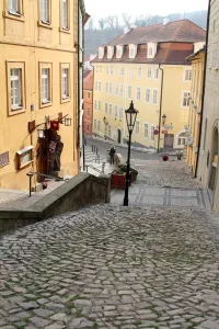 Stock Geography: Cobbled street in Mala Strana in Prague