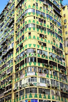 Prints of Colourful apartment blocks and housing in Jordan, Kowloon, Hong Kong, China Hong Kong Images: Colourful apartment blocks and housing in Jordan, Kowloon, Hong Kong, China
