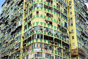 Prints of Colourful apartment blocks and housing in Jordan, Kowloon, Hong Kong, China Hong Kong Images: Colourful apartment blocks and housing in Jordan, Kowloon, Hong Kong, China