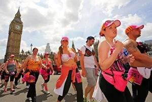Colourful bras at the Walk the Walk Sunwalk Cancer Charity Fundraiser 2013, London