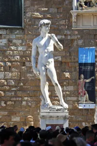 Statues: Copy of the Michelangelos Statue of David in the Piazza della Signoria, Florence, Italy
