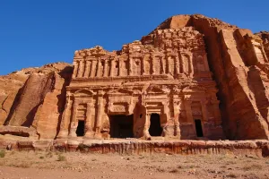 Heritage: The Corinthian Tomb of the Royal Tombs in the rock city of Petra, Jordan