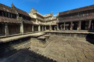 Angkor 2016: Courtyard in Angkor Wat Temple in Siem Reap, Cambodia