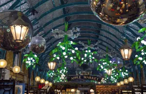 Covent Garden Market Christmas lights switched on, Covent Garden, London