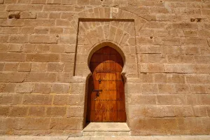 Heritage: Door of the unfinished Hassan Tower in Rabat, Morocco