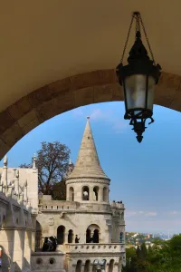 The Fishermans Bastion or Halaszbastya in Budapest, Hungary