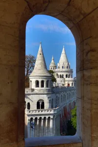 The Fishermans Bastion or Halaszbastya in Budapest, Hungary