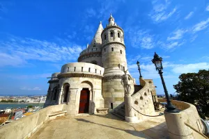 The Fishermans Bastion or Halaszbastya in Budapest, Hungary