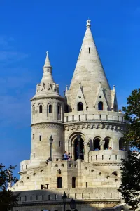 The Fishermans Bastion or Halaszbastya in Budapest, Hungary