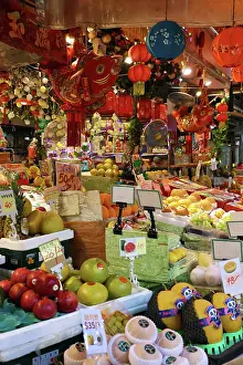 Prints of Fresh fruit on sale in Yau Ma Tei fruit market in Yau Ma Tei, Kowloon, Hong Kong, China Hong Kong Images: Fresh fruit on sale in Yau Ma Tei fruit market in Yau Ma Tei, Kowloon, Hong Kong, China