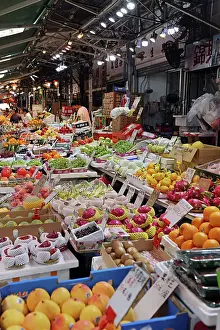 Prints of Fresh fruit on sale in Yau Ma Tei fruit market in Yau Ma Tei, Kowloon, Hong Kong, China Hong Kong Images: Fresh fruit on sale in Yau Ma Tei fruit market in Yau Ma Tei, Kowloon, Hong Kong, China