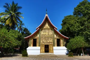 Luang Prabang, Laos: Funeral chapel of Vat Xieng Thong Temple, Luang Prabang, Laos