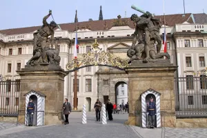 Stock Geography: Gates of Prague Castle in Prague