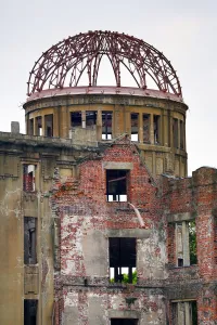 Hiroshima, Japan: The Genbaku Domu, Atomic Bomb Dome, in the Hiroshima Peace Memorial Park, Hiroshima, Japan