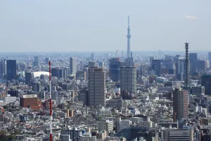 Triangle: General view of the Tokyo city skyline from Shinjuku, Tokyo, Japan