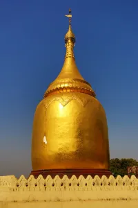 Gold Bupaya Pagoda in Old Bagan, Bagan, Myanmar (Burma)