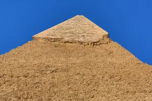 The Great Pyramid of Khufu (or Cheops) on the Giza Plateau, Cairo, Egypt