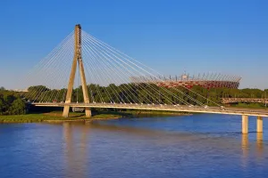 Bridges: Holy Cross Bridge in Warsaw, Poland