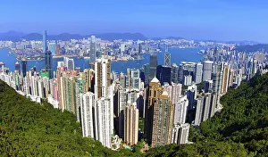 Prints of Hong Kong City Skyline and Victoria Harbour from Victoria Peak, Hong Kong, China Hong Kong Images: Hong Kong City Skyline and Victoria Harbour from Victoria Peak, Hong Kong, China