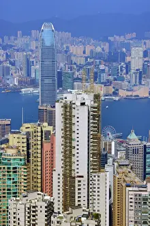 Prints of Hong Kong City Skyline and Victoria Harbour from Victoria Peak, Hong Kong, China Hong Kong Images: Hong Kong City Skyline and Victoria Harbour from Victoria Peak, Hong Kong, China