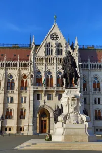 The Hungarian Parliament Building, the Orszaghaz, in Budapest, Hungary