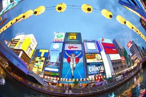 Adverts: Illuminations and neon lights on buildings of Namba in Osaka, Japan