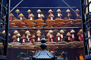 Prints of Incense spirals burning in Tin Hau Temple in Yau Ma Tei, Hong Kong, China Hong Kong Images: Incense spirals burning in Tin Hau Temple in Yau Ma Tei, Hong Kong, China