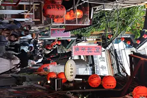 Tourist: Jiufen Old Street shopping street, Jiufen, Taiwan ROC