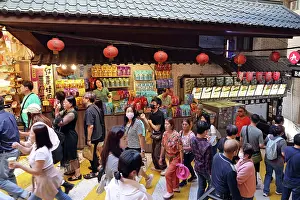 Tourist: Jiufen Old Street shopping street, Jiufen, Taiwan ROC