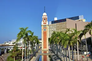 Prints of Former Kowloon-Canton Railway Clock Tower, Tsim Sha Tsui Promenade, Kowloon, Hong Kong, China Hong Kong Images: Former Kowloon-Canton Railway Clock Tower