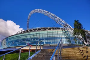 The Lattice Arch of Wembley Stadium, London, England