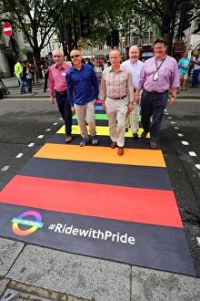 Londons first Rainbow Crossing unveiled at Pride London 2014, London, England