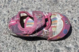 Stock Geography: Lost pink shoe