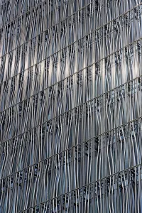 Pattern: Modern metal architecture of the GAP shop building in Ginza, Tokyo, Japan