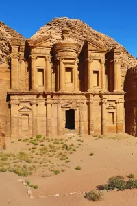 Heritage: The Monastery, Ad-Deir, in the rock city of Petra, Jordan