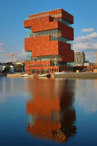 Architecture: Museum aan de Stroom, MAS, in Antwerp, Belgium