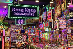 Prints of Neon Lights and signs in Kowloon souvenir shop, Hong Kong, China Hong Kong Images: Neon Lights and signs in Kowloon souvenir shop, Hong Kong, China