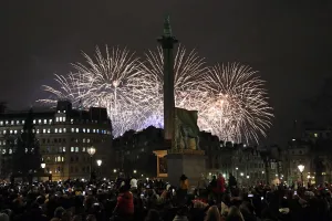 New Years Eve Fireworks, Trafalgar Square, London