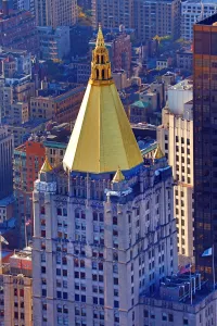 States: New York Life Building gold topped tower, New York. America