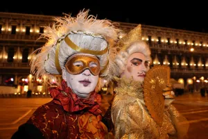Venice Carnival: A night at the Venice Carnival, Venice, Italy