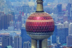Shanghai: The Oriental Pearl TV Tower in Pudong, Shanghai, China