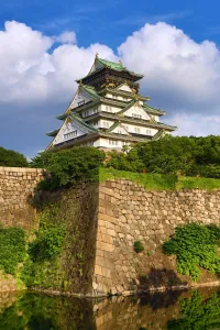 Osaka, Japan: Osaka Castle and ramparts, Osaka, Japan