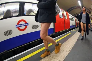 No Pants Subway Ride on the London Underground