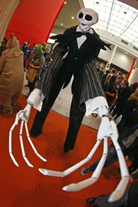 MCM London Comic Con: A participant dressed as Jack Skellington from the Nightmare before Christmas