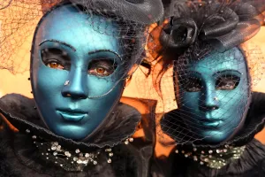 Weird And Wonderful: People wearing masks and costumes at the Venice Carnival