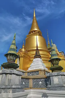 Bangkok, Thailand: Phra Si Rattana Chedi gold stupa at Wat Phra Kaew Temple, Bangkok, Thailand