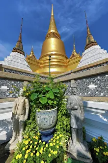 Bangkok, Thailand: Phra Si Rattana Chedi gold stupa at Wat Phra Kaew Temple, Bangkok, Thailand
