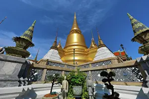 Bangkok, Thailand: Phra Si Rattana Chedi gold stupa at Wat Phra Kaew Temple, Bangkok, Thailand