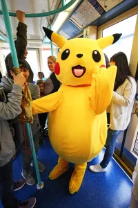 MCM London Comic Con: Pikachu rides the DLR to MCM London Comic Con